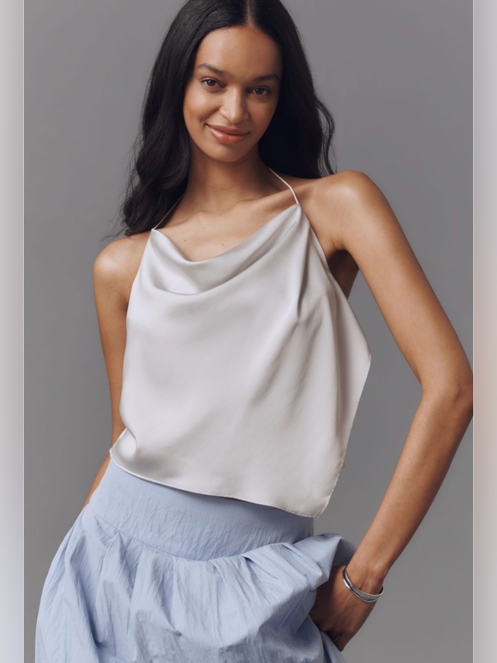 Sunday in Brooklyn Cowl neck satin tank
